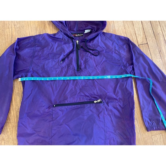Marika Sport Performance Vintage Y2K Purple Anorak Hooded Pullover Jacket L - Picture 4 of 6